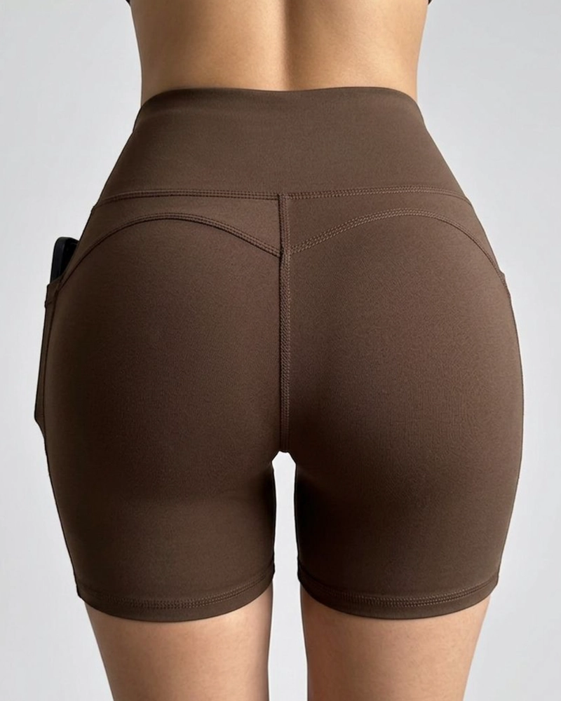 SHORT DEPORTIVO MUJER SUPLEX CON BOLSILLO Y MALLA - 3