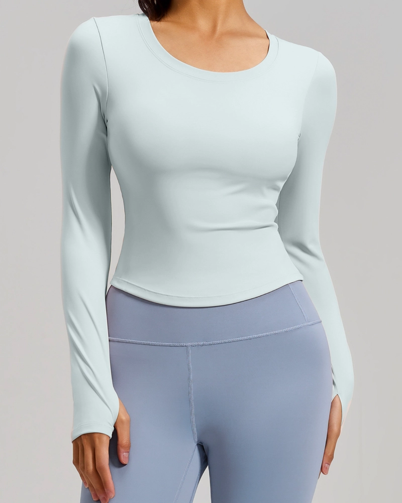 POLERA FITNESS MUJER SLIM FIT COPAS INTEGRADAS CALIDAD PRO - JYT030 - 1