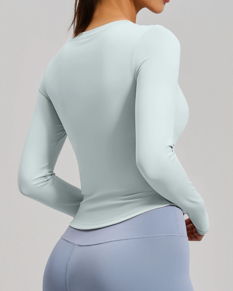 POLERA FITNESS MUJER SLIM FIT COPAS INTEGRADAS CALIDAD PRO - JYT030 - 2