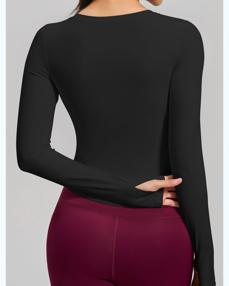 POLERA FITNESS MUJER SLIM FIT COPAS INTEGRADAS CALIDAD PRO - JYT030 - 3