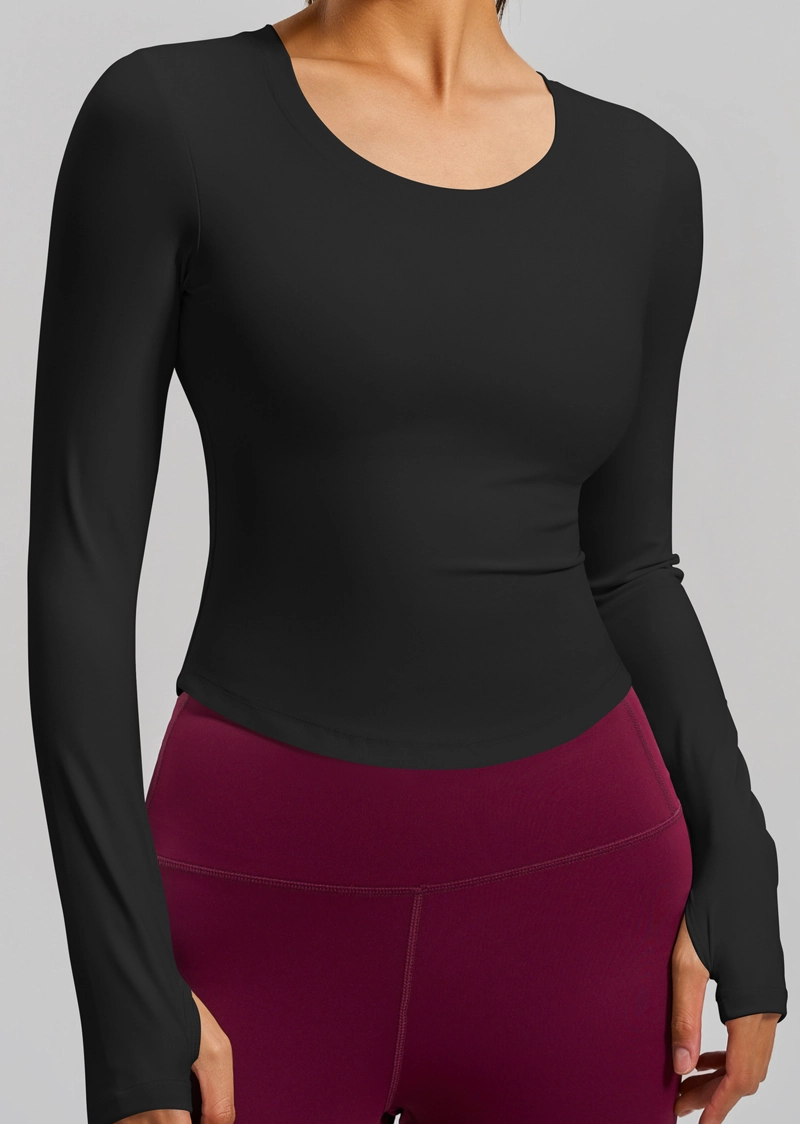 POLERA FITNESS MUJER SLIM FIT COPAS INTEGRADAS CALIDAD PRO - JYT030 - 4