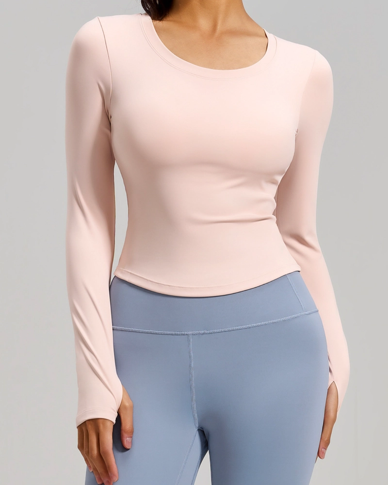 POLERA FITNESS MUJER SLIM FIT COPAS INTEGRADAS CALIDAD PRO - JYT030 - 5