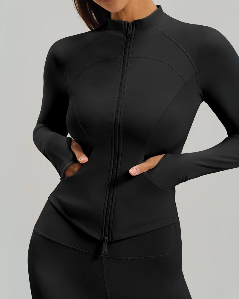 CHAQUETA DEPORTIVA MUJER CALCE FIT CON BOLSILLOS - JYT039 - 1