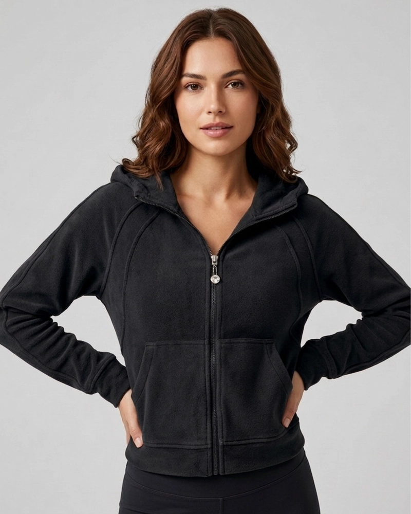 CHAQUETA DEPORTIVA MUJER OVERSIZE CON GORRO CALIDAD PRO - LQ1002 - 2