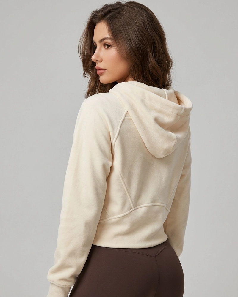 CHAQUETA DEPORTIVA MUJER OVERSIZE CON GORRO CALIDAD PRO - LQ1002 - 3