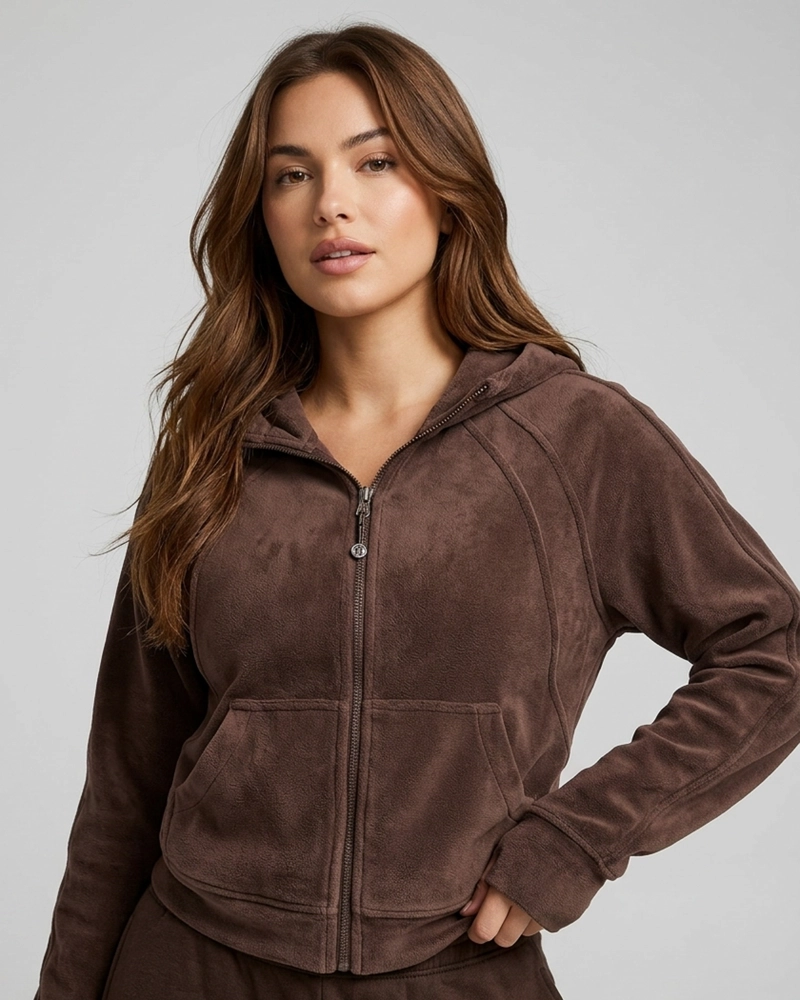 CHAQUETA DEPORTIVA MUJER OVERSIZE CON GORRO CALIDAD PRO - LQ1002 - 3