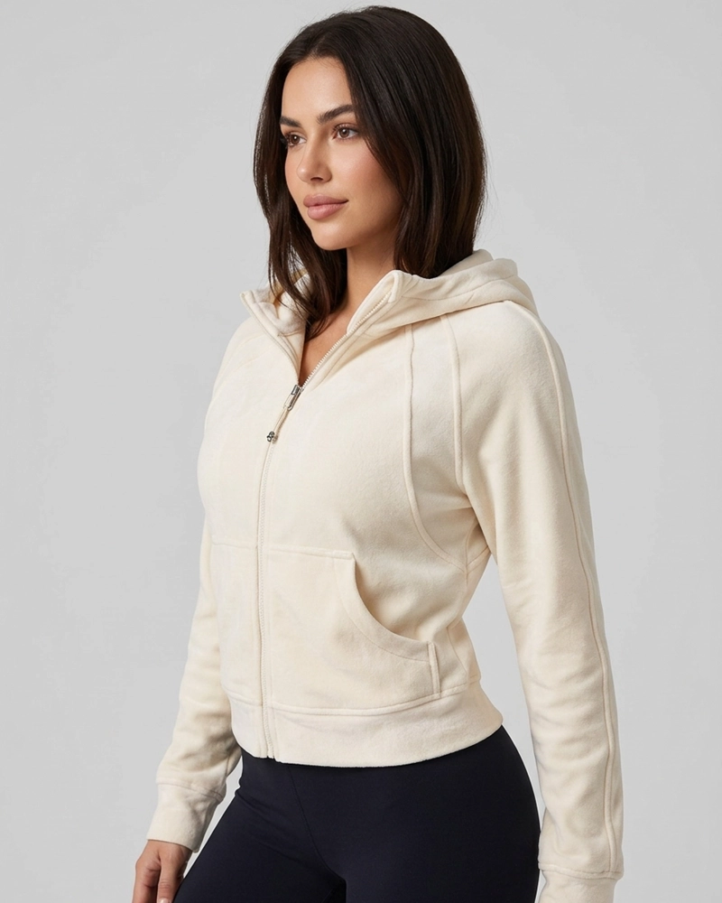 CHAQUETA DEPORTIVA MUJER OVERSIZE CON GORRO CALIDAD PRO - LQ1002 - 4