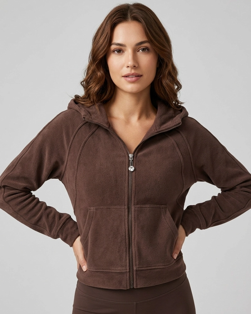 CHAQUETA DEPORTIVA MUJER OVERSIZE CON GORRO CALIDAD PRO - LQ1002 - 6