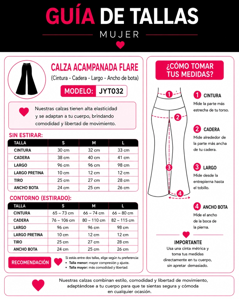 CALZA DEPORTIVA MUJER FLARE ACAMPANADA TIRO ALTO - 4