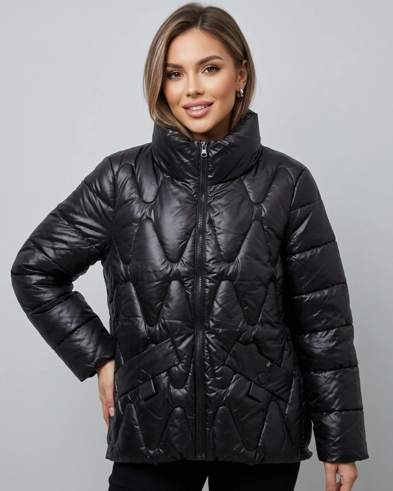 PARKA OUTDOOR MUJER PUFFER GLOSSY ESTILO MODERNO - ELX1724 - 1