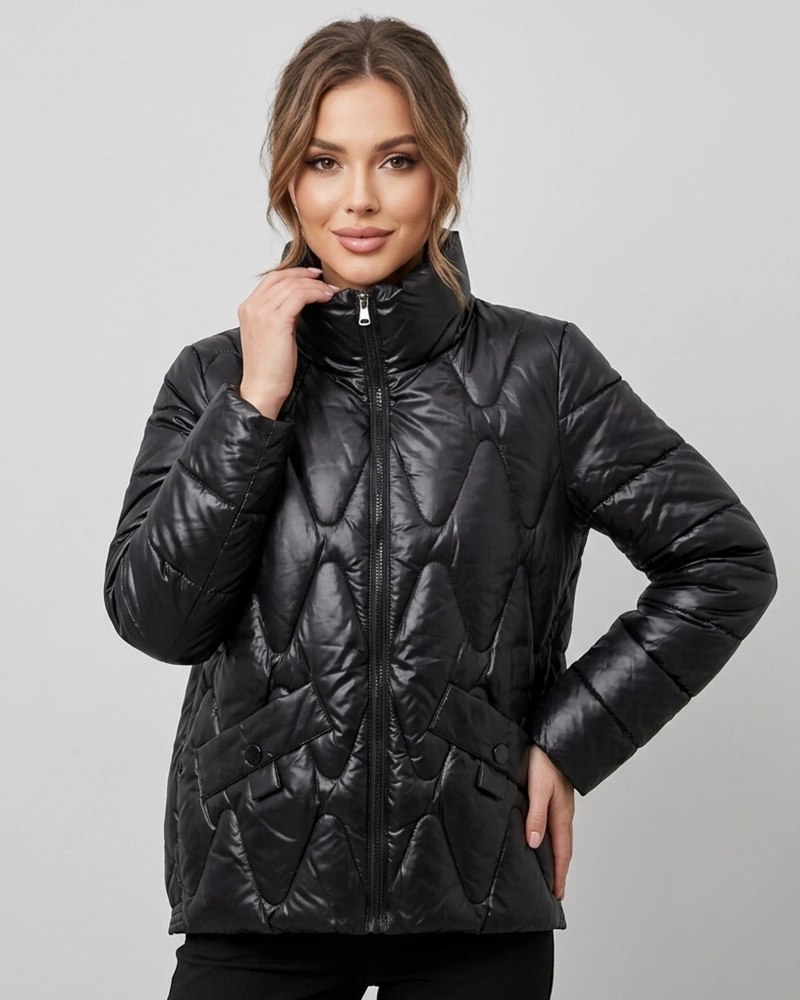 PARKA OUTDOOR MUJER PUFFER GLOSSY ESTILO MODERNO - ELX1724 - 2