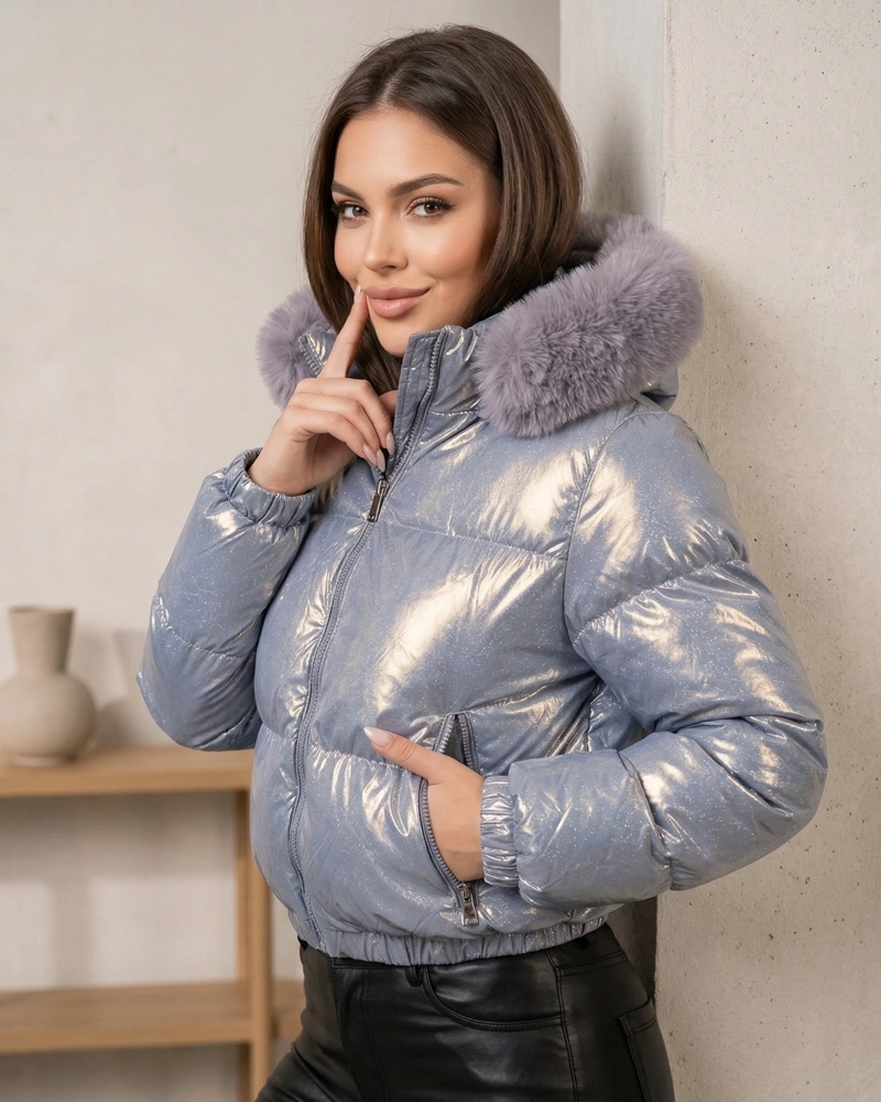 CHAQUETA FITNESS INVIERNO REVERSIBLE METALIZADA CALIDAD PRO - EBS5119 - 3