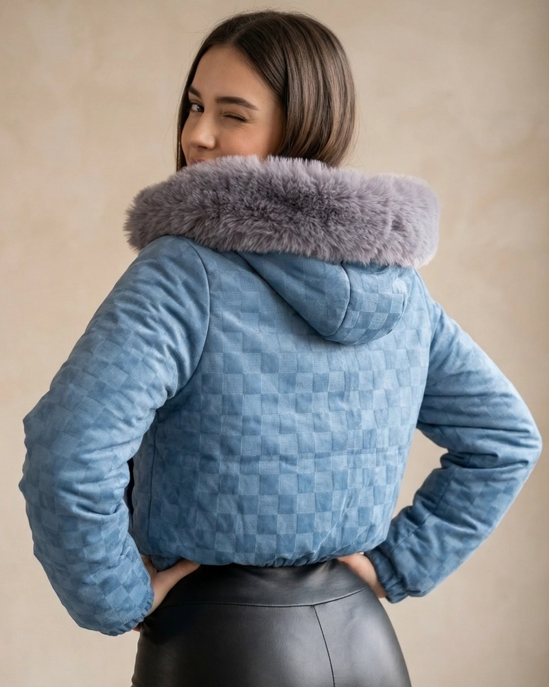 CHAQUETA FITNESS INVIERNO REVERSIBLE METALIZADA CALIDAD PRO - EBS5119 - 4