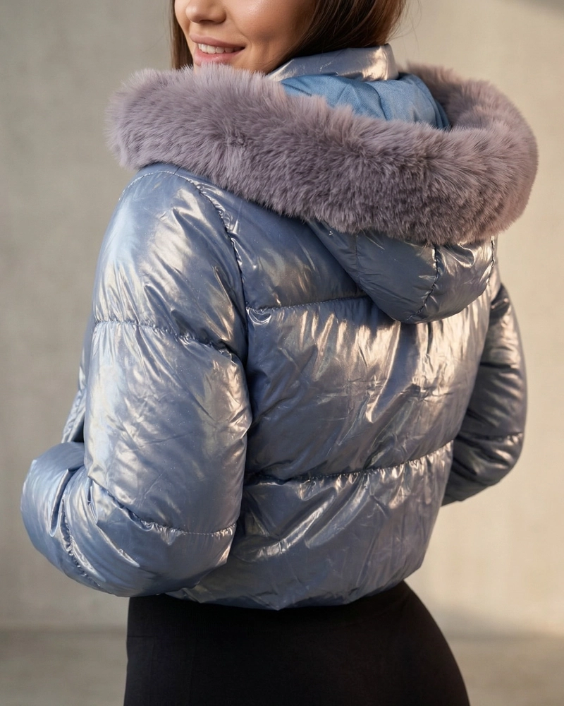 CHAQUETA FITNESS INVIERNO REVERSIBLE METALIZADA CALIDAD PRO - EBS5119 - 5