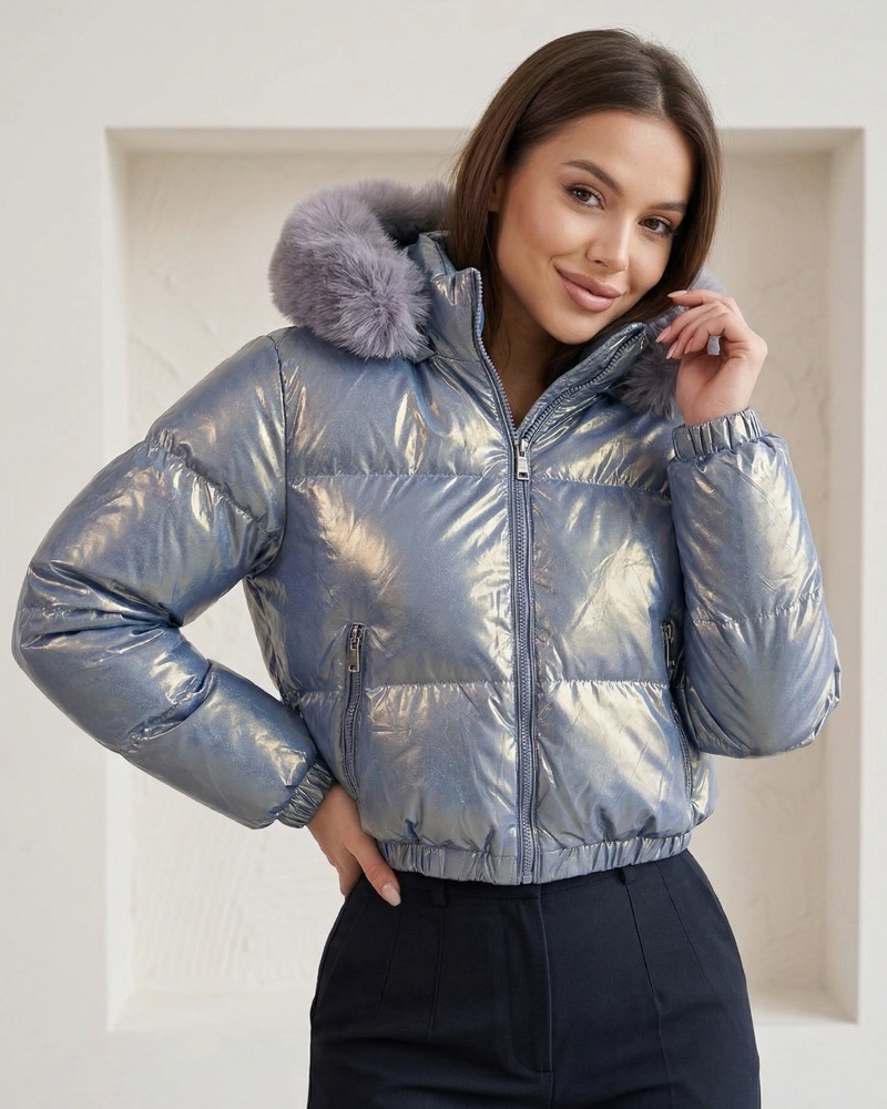 CHAQUETA FITNESS INVIERNO REVERSIBLE METALIZADA CALIDAD PRO - EBS5119 - 6
