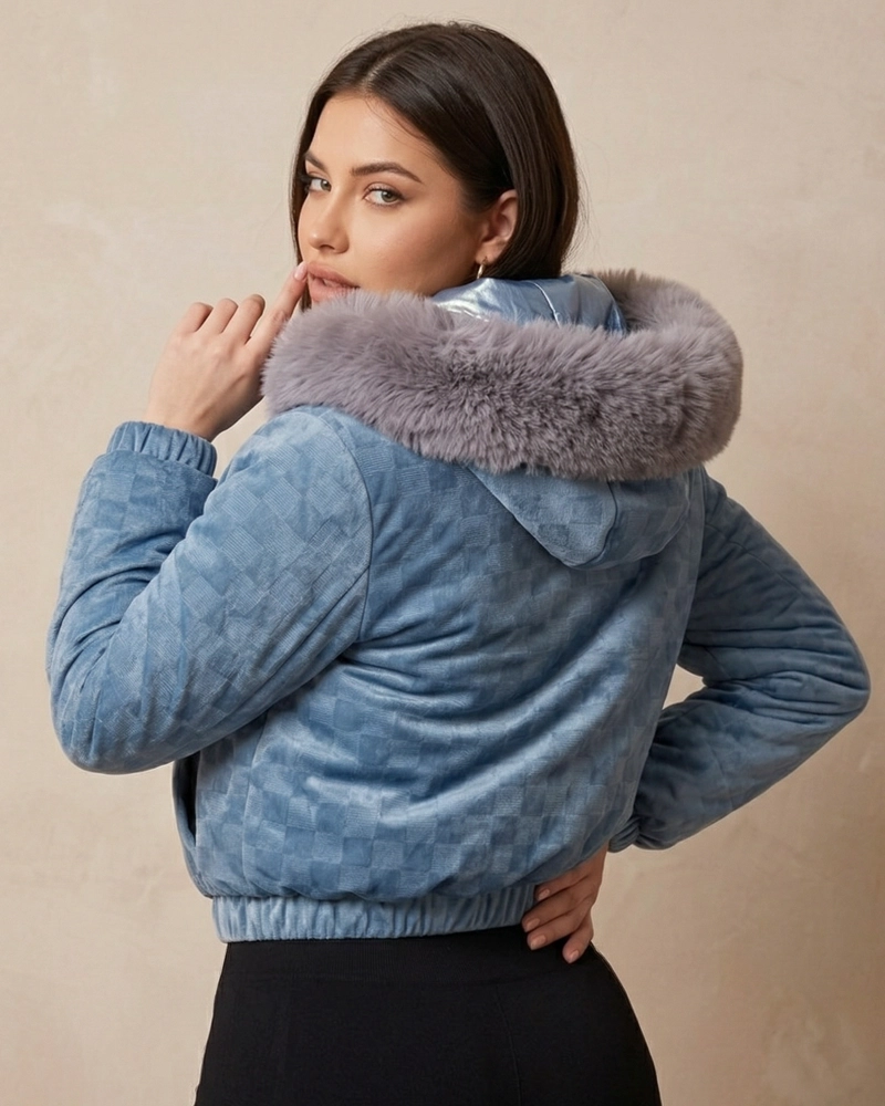 CHAQUETA FITNESS INVIERNO REVERSIBLE METALIZADA CALIDAD PRO - EBS5119 - 8