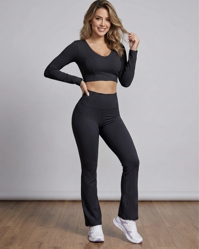 CONJUNTO DEPORTIVO FLARE TIRO ALTO CALCE PRO MANGA LARGA - 3