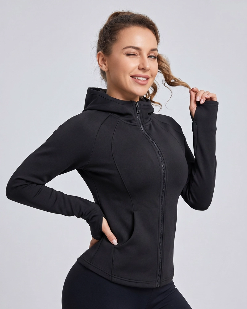 CHAQUETA MUJER TELA TE CNICA CHIPORRO CON GORRO PRO - 1