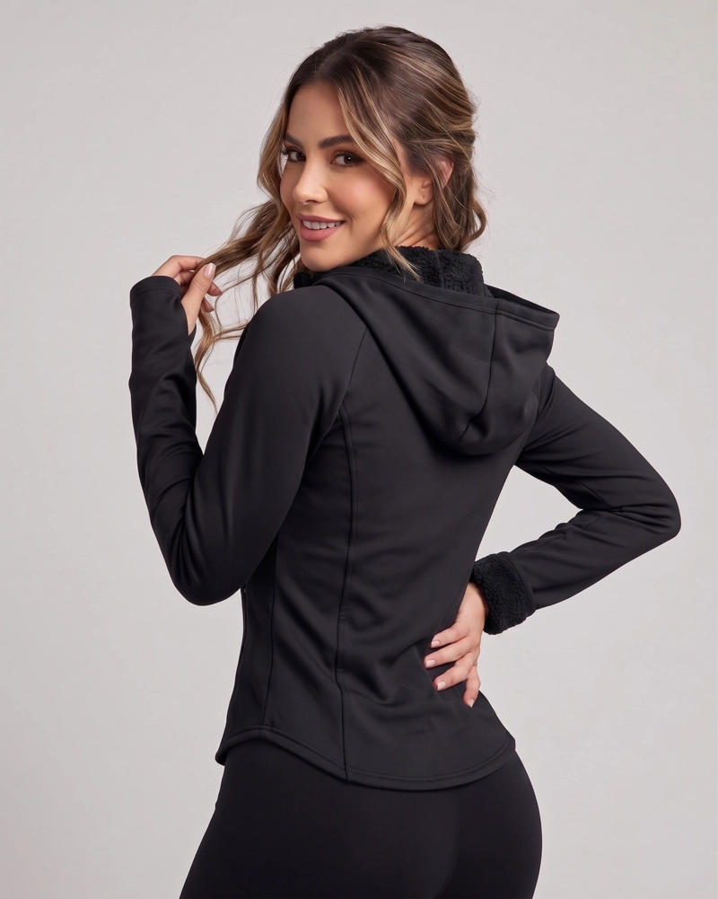 CHAQUETA MUJER TELA TE CNICA CHIPORRO CON GORRO PRO - 3