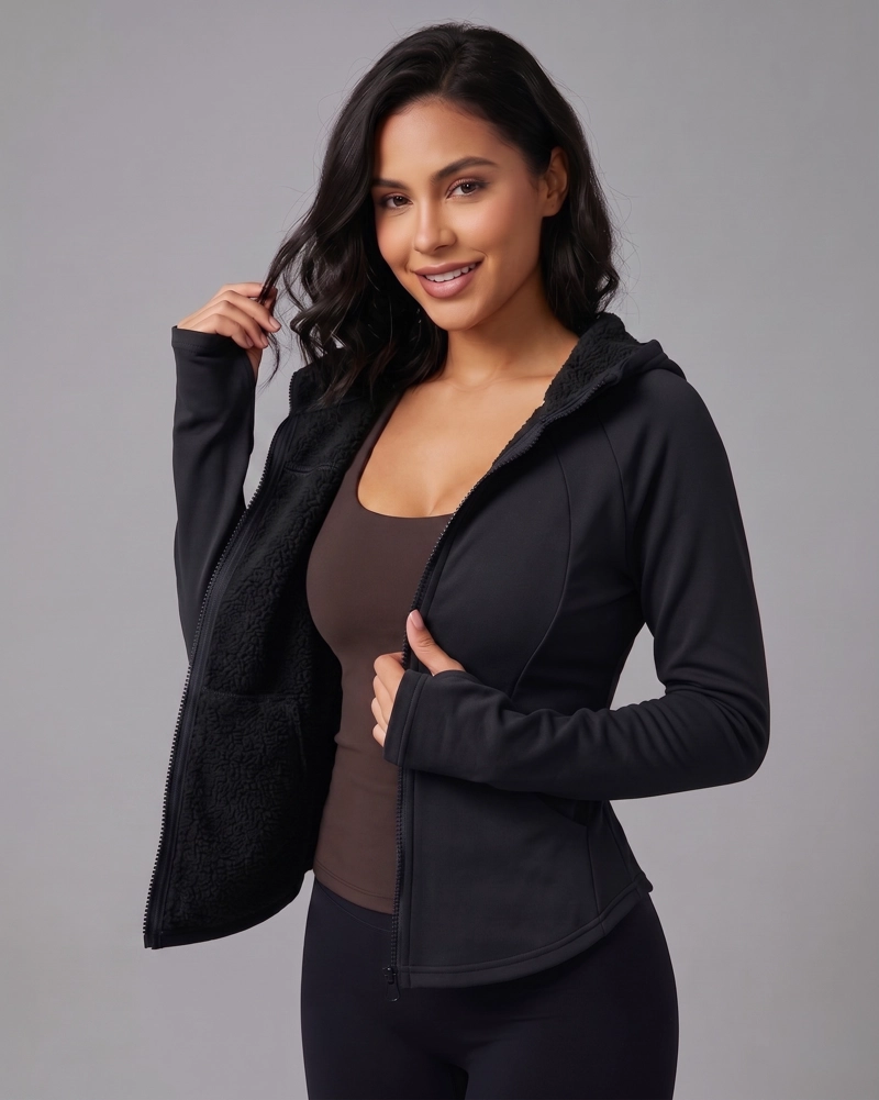CHAQUETA MUJER TELA TE CNICA CHIPORRO CON GORRO PRO - 3