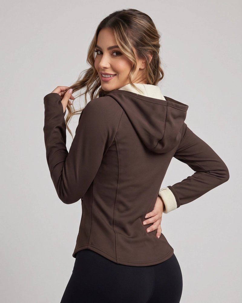 CHAQUETA MUJER TELA TE CNICA CHIPORRO CON GORRO PRO - 8