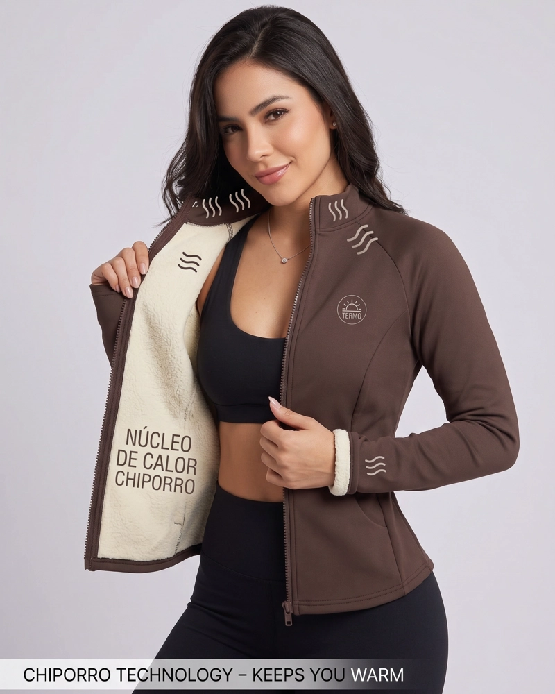 CHAQUETA FITNESS CHIPORRO TE RMICA PASADEDO CALIDAD - 3