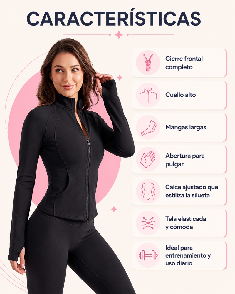 CHAQUETA FITNESS CHIPORRO TE RMICA PASADEDO CALIDAD - 7
