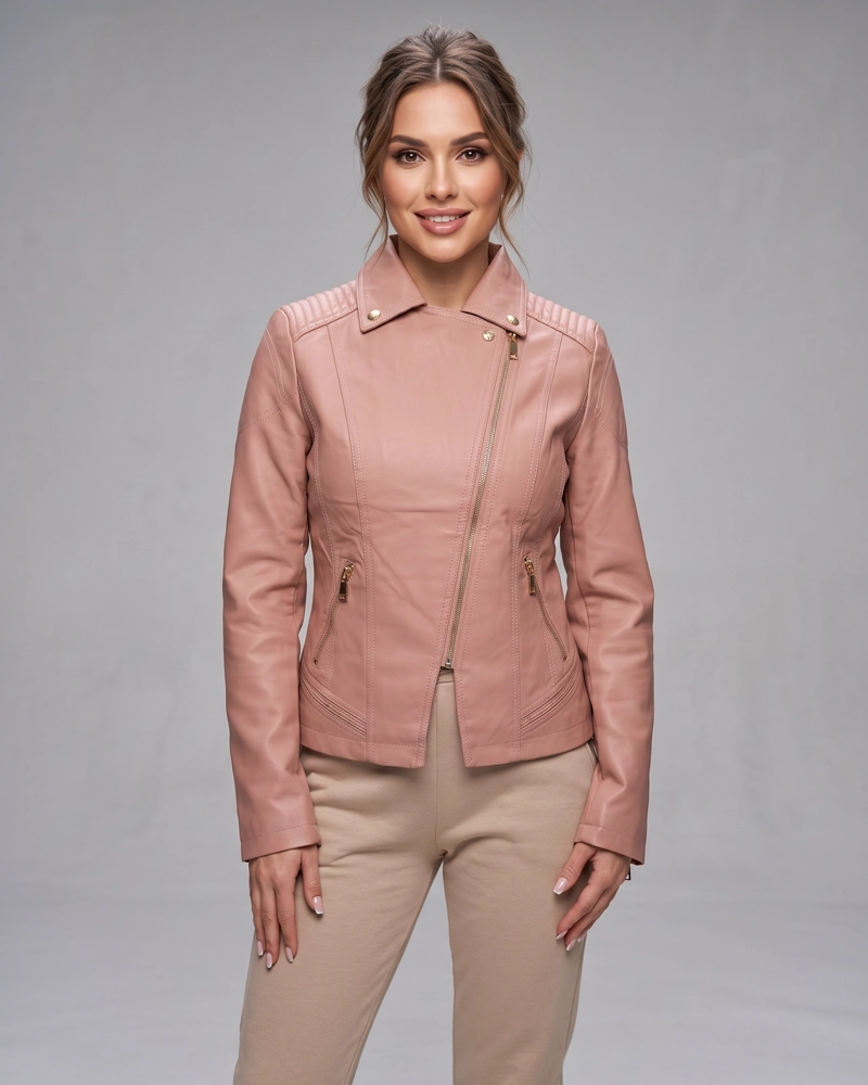 CHAQUETA URBAN ECOCUERO BIKER EXCLUSIVA CALIDAD - 1
