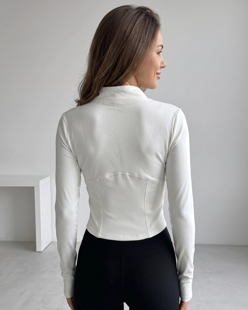 CHAQUETA DEPORTIVA MUJER SLIM FIT CIERRE COMPLETO - 2
