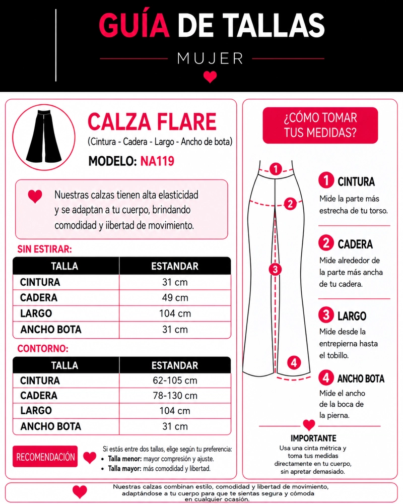 CALZA FLARE ALGODON NACIONAL ELASTICIDAD INTELIGENTE - 4