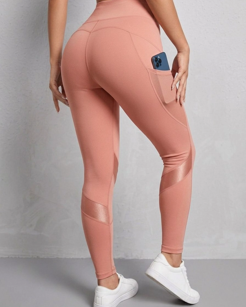 CALZA DEPORTIVA MUJER SUPLEX BRILLOSA CON BOLSILLO - 3