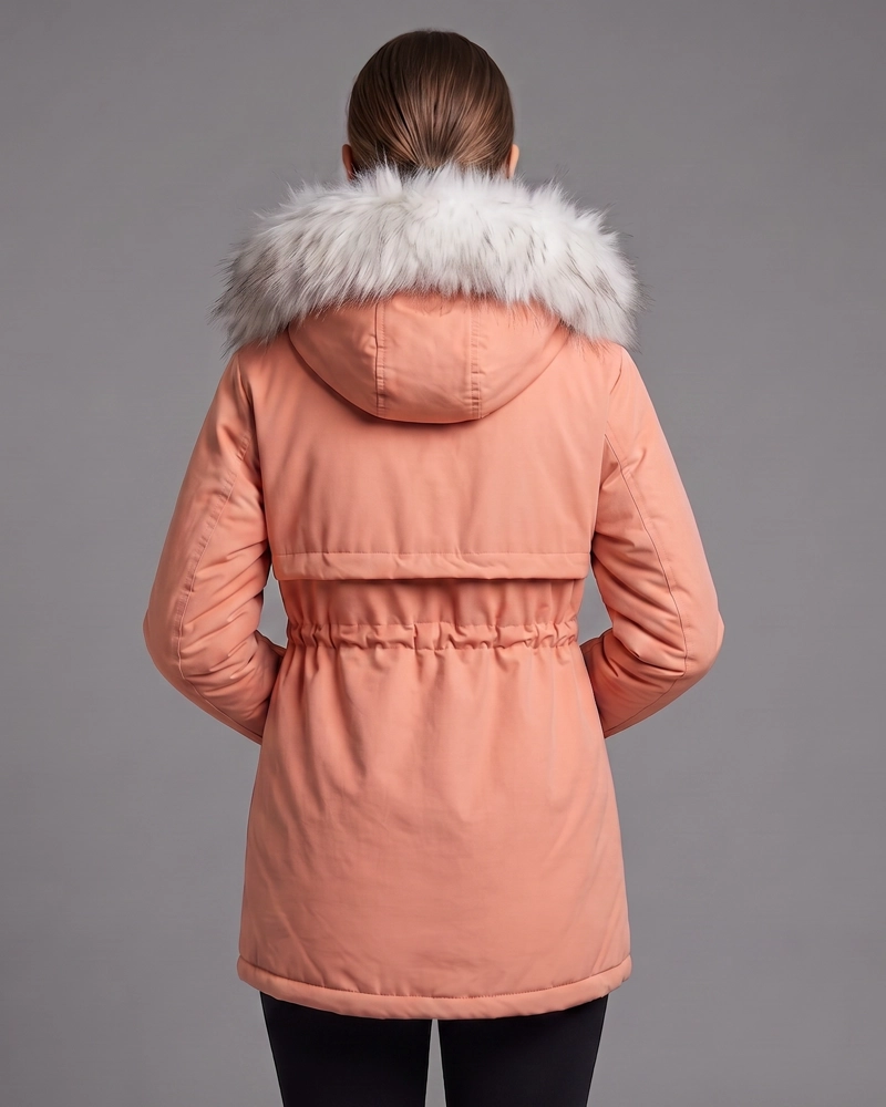PARKA ABRIGO MUJER FORRO CHIPORRO CAPUCHA PELO FRIO EXTREMO - 1