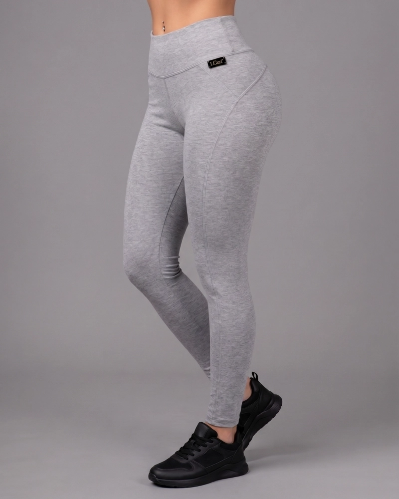 CALZA LEGGINGS MUJER ALGODON CONTROL ABDOMEN DEPORTIVA - 1