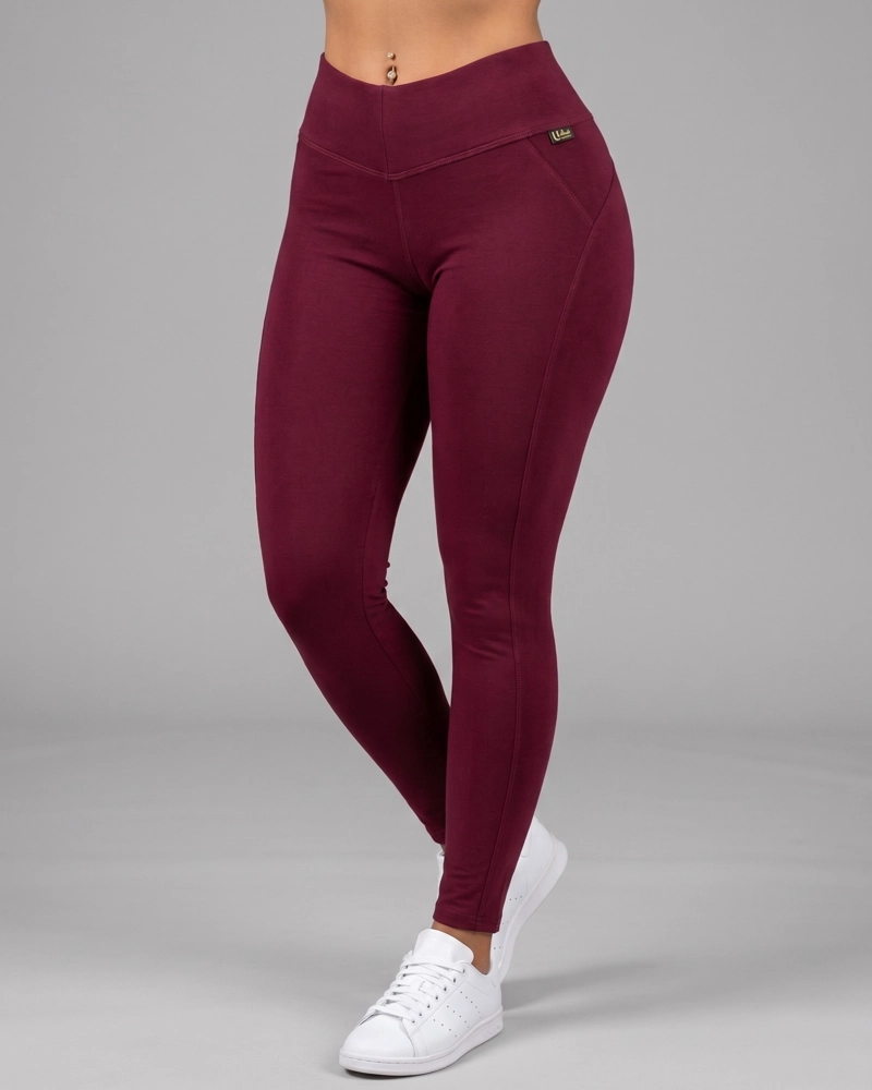 CALZA LEGGINGS MUJER ALGODON CONTROL ABDOMEN DEPORTIVA - 3