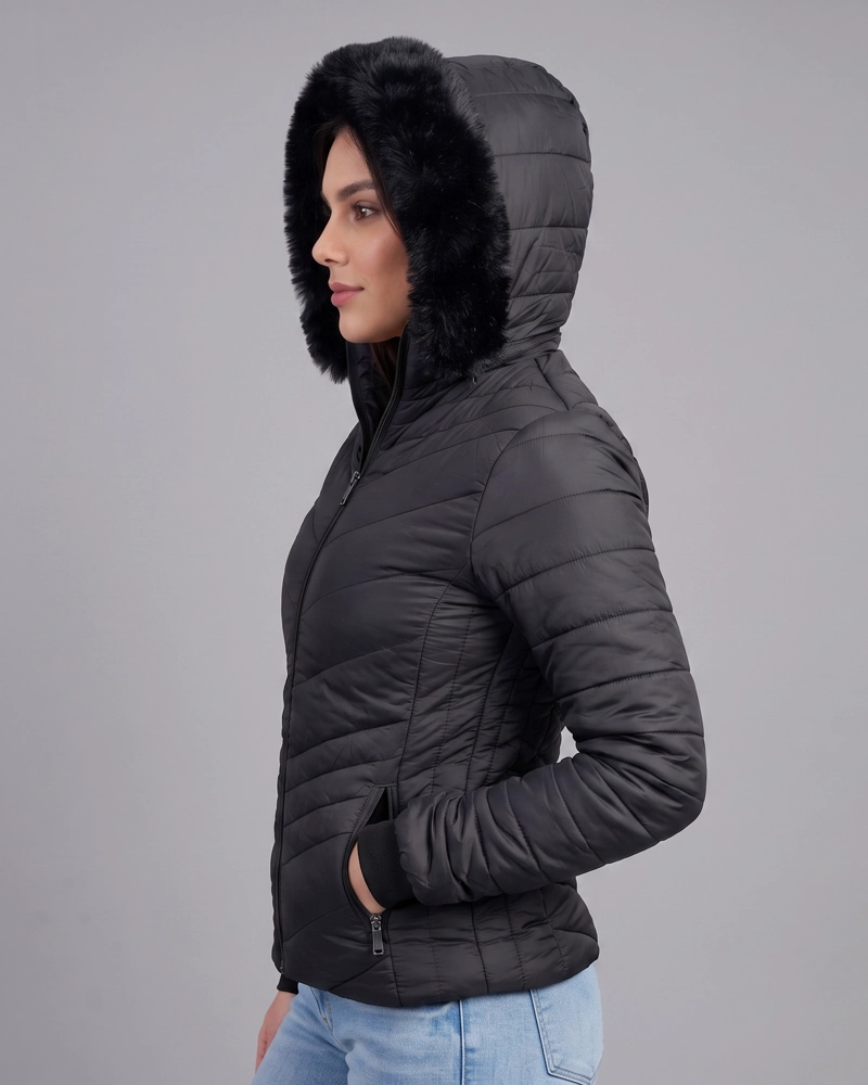 PARKA ACOLCHADA TE RMICA MUJER CON CHIPORRO Y CAPUCHA - 2