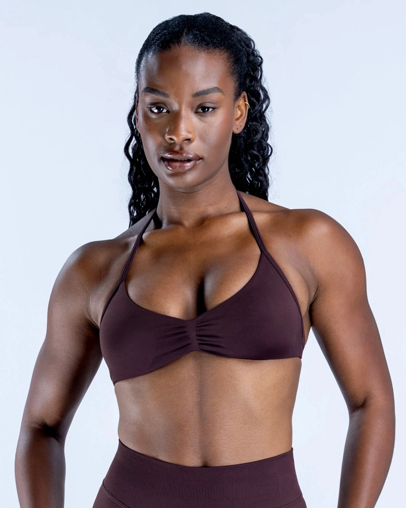 TOP SUJETADOR DEPORTIVO HALTER MUJER  AJUSTE ELASTICO GYM - 1