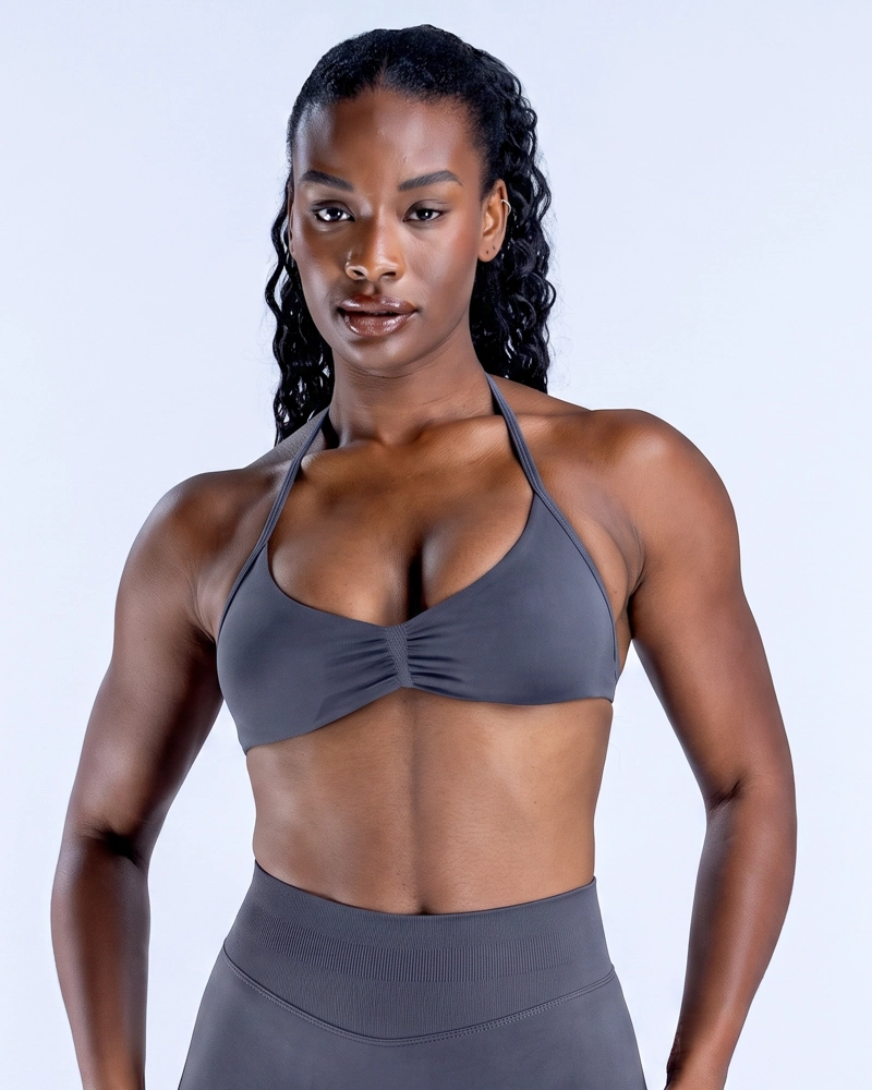 TOP SUJETADOR DEPORTIVO HALTER MUJER  AJUSTE ELASTICO GYM - 2