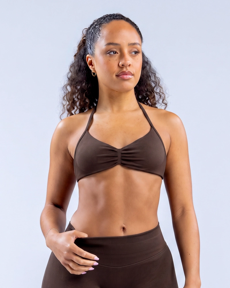 TOP SUJETADOR DEPORTIVO HALTER MUJER  AJUSTE ELASTICO GYM - 3