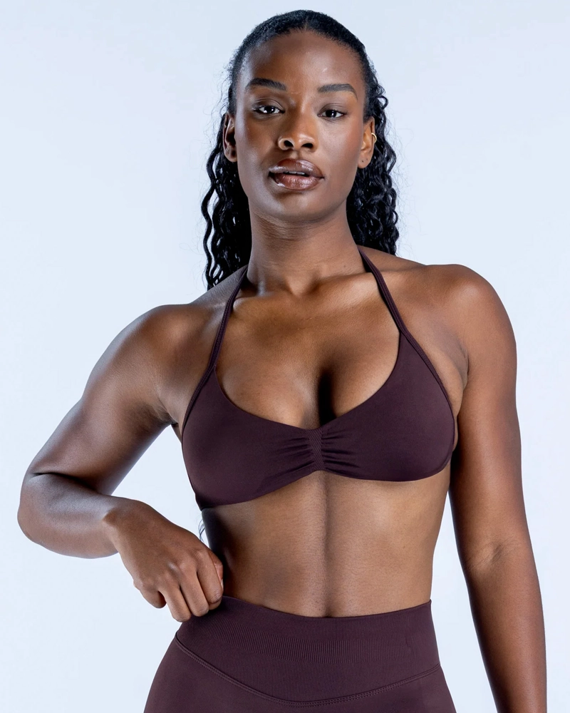 TOP SUJETADOR DEPORTIVO HALTER MUJER  AJUSTE ELASTICO GYM - 4