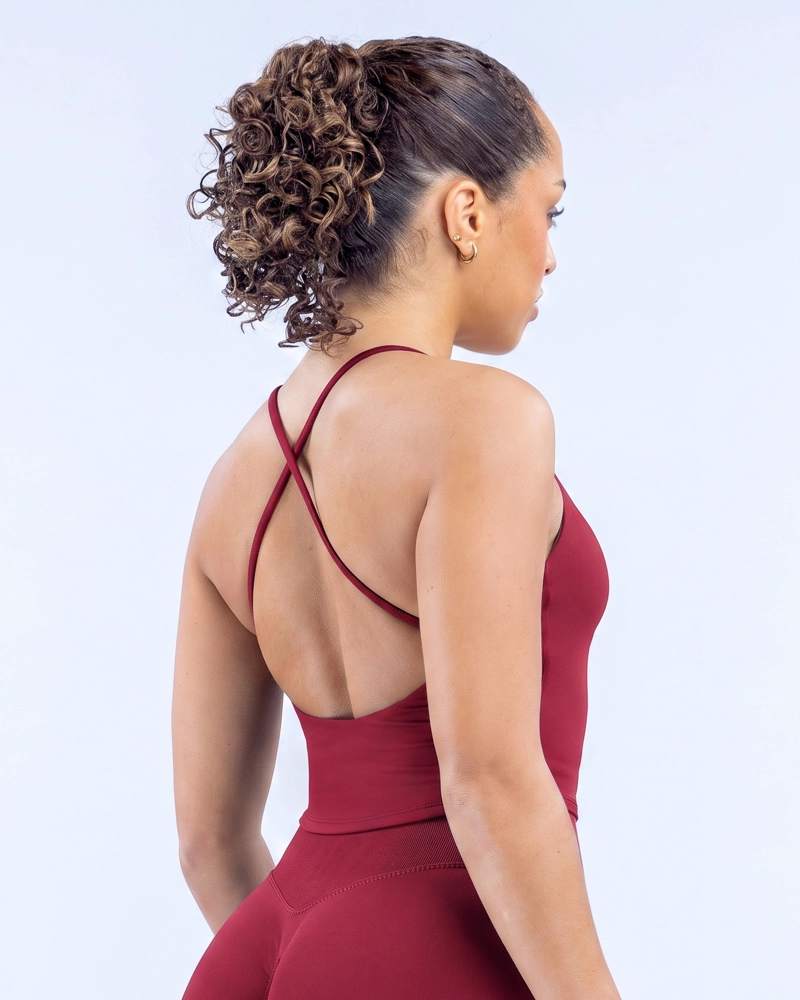 PETO DEPORTIVO LARGO DE YOGA CON DISEÑO CRUZADO CON AJUSTE PERFECTO - 3