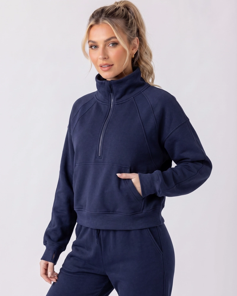 CONJUNTO BUZO MUJER POLERON CIERRE Y PANTALON PALAZZO - 2