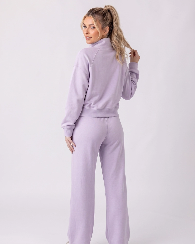 CONJUNTO BUZO MUJER POLERON CIERRE Y PANTALON PALAZZO - 3