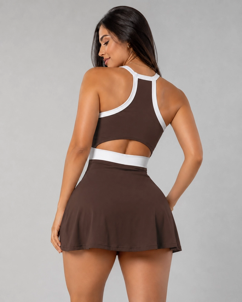 ENTERIZO CORTO DEPORTIVO FALDA SHORT CON BOLSILLO - 2