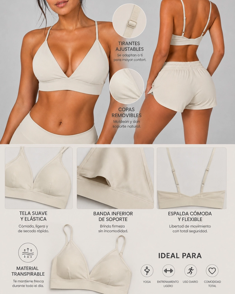 PETO TOP DEPORTIVO MUJER SOSTEN SEAMLESS GYM FITNESS - 3