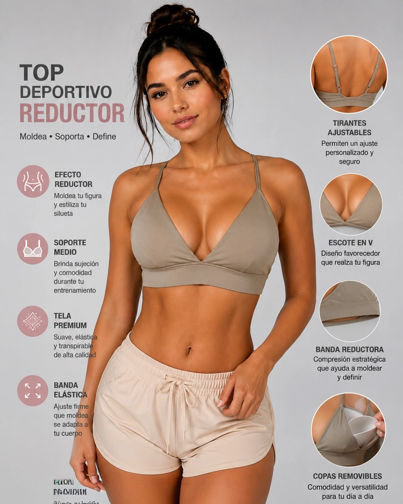 PETO TOP DEPORTIVO MUJER SOSTEN SEAMLESS GYM FITNESS - 4
