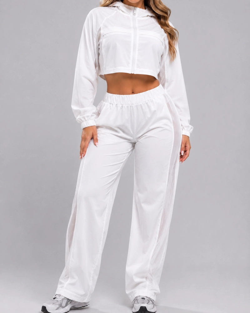CONJUNTO DEPORTIVO MUJER CHAQUETA CROP Y PANTALON PALAZZO - 2