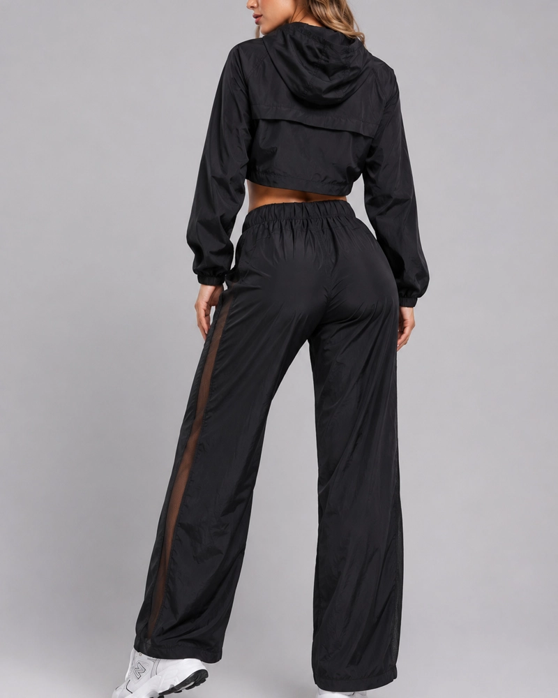 CONJUNTO DEPORTIVO MUJER CHAQUETA CROP Y PANTALON PALAZZO - 3