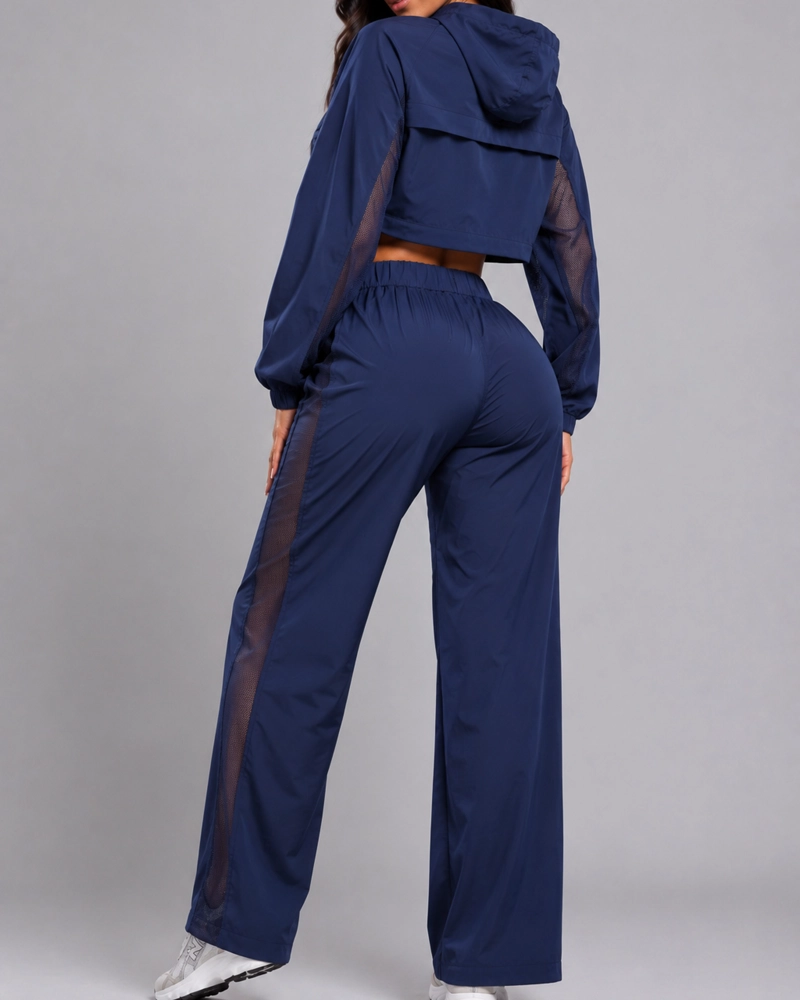 CONJUNTO DEPORTIVO MUJER CHAQUETA CROP Y PANTALON PALAZZO - 3