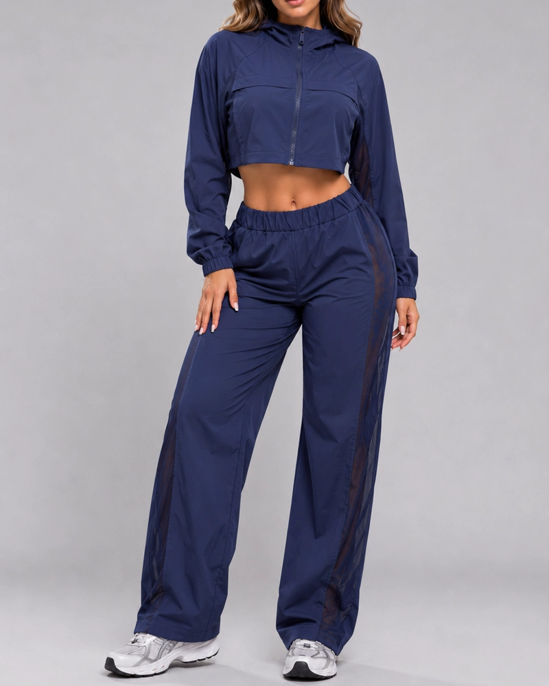 CONJUNTO DEPORTIVO MUJER CHAQUETA CROP Y PANTALON PALAZZO - 4