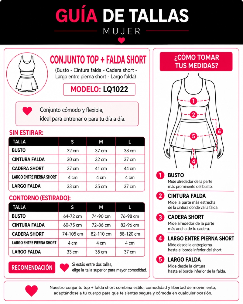 CONJUNTO FITNESS MUJER FALDA SHORT PLISADA Y TOP DEPORTIVO - 4